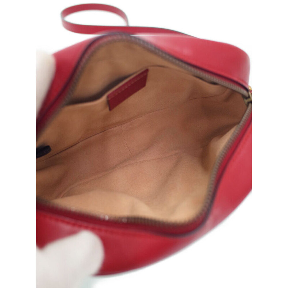 Gucci Quilted GG Marmont Shoulder Bag Red - Picture 3 of 9